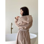 Бежевий халат жіночий махровий з капюшоном Fortune Lady Beige в Leron - фото 5