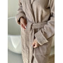Бежевий халат жіночий махровий з капюшоном Fortune Lady Beige в Leron - фото 4
