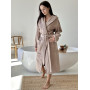 Бежевий халат жіночий махровий з капюшоном Fortune Lady Beige в Leron - фото 1