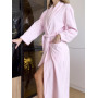Халат велюровый женский Французский Pink в Leron - фото 1