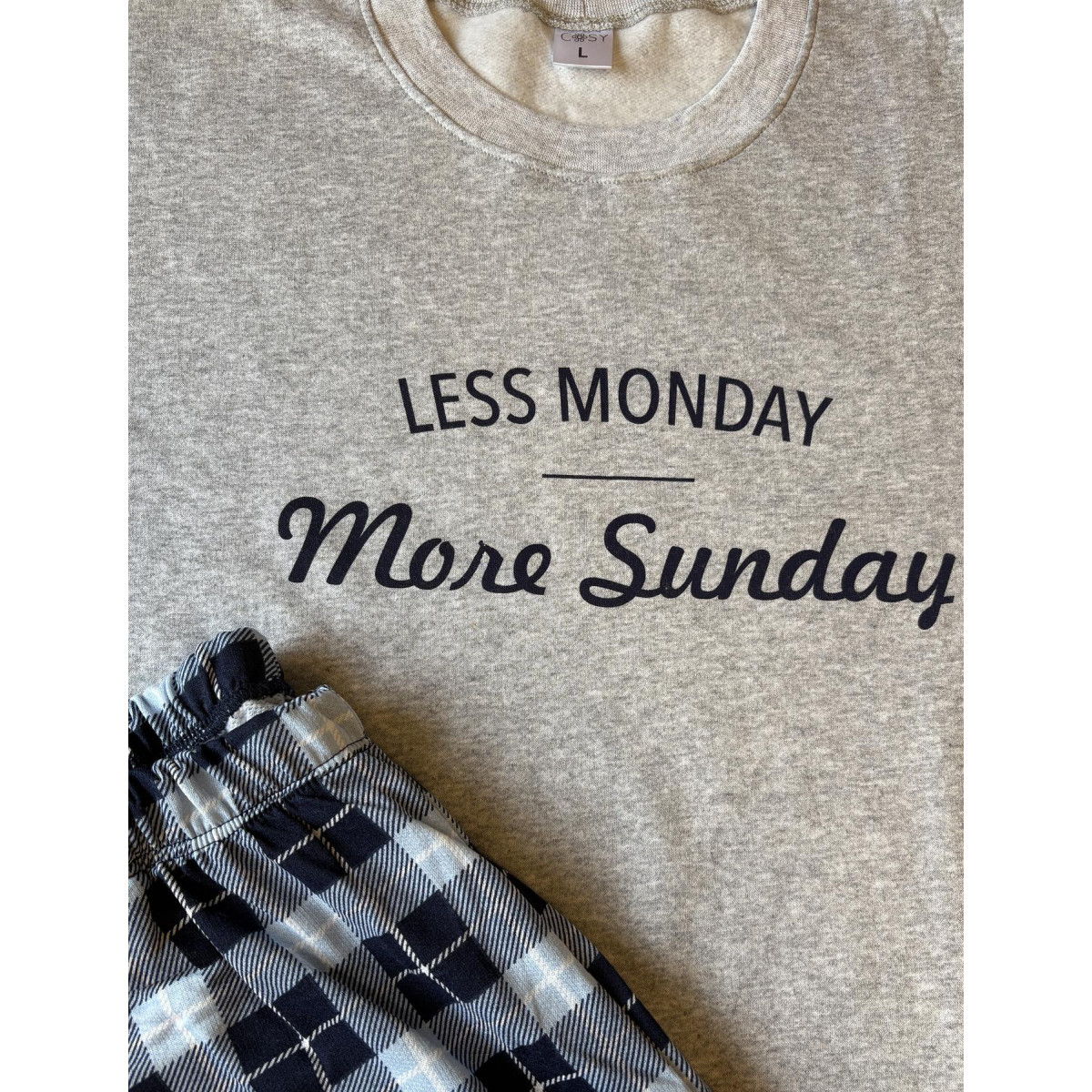 Мужская трикотажная пижама теплая с начесом Sunday