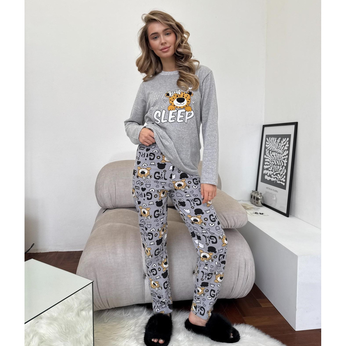Жіночий костюм піжама з начосом Baby Leo в Leron - фото