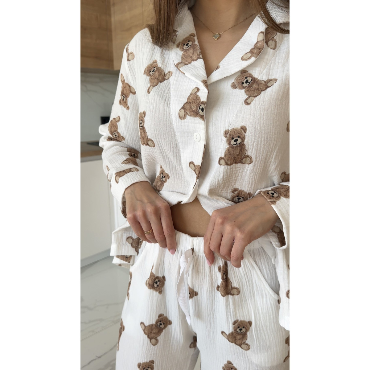 Піжама для дівчат муслінова Ведмедики Teddy