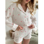 Пижама женская с шортами хлопок 100% Сердечки Gloria mini в Leron - фото 1