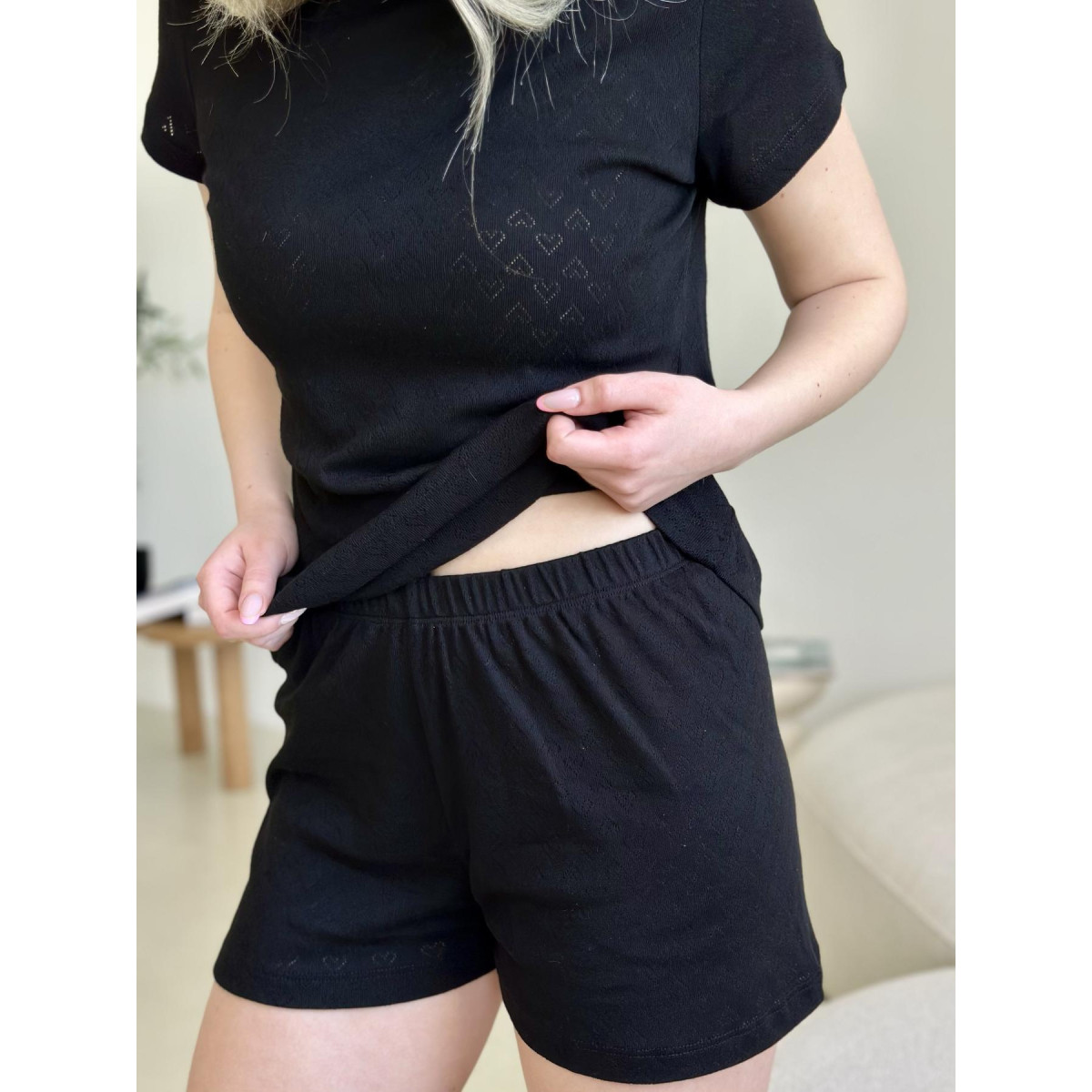 Пижама трикотажная женская Rose Amour Черная