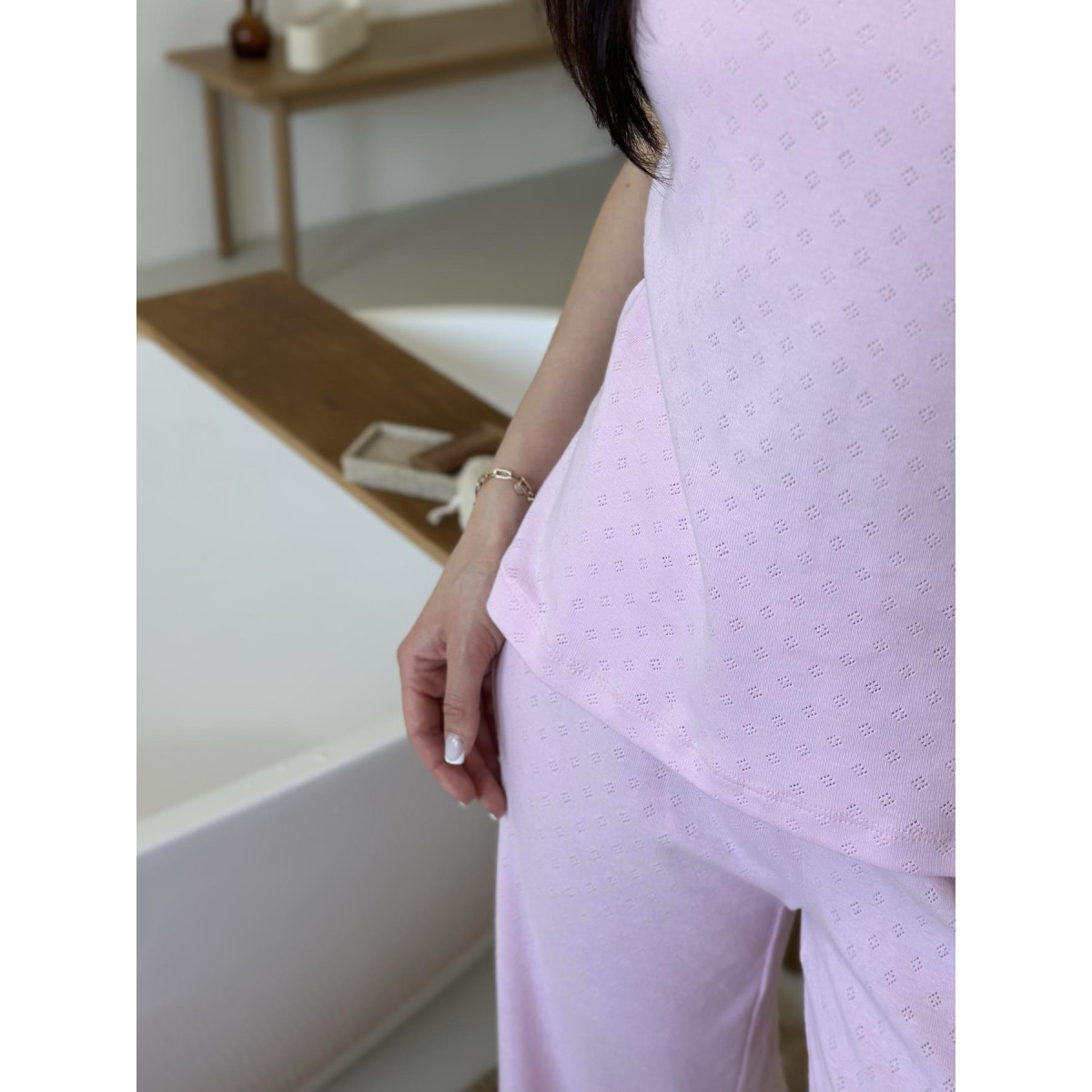Пижама трикотажная женская Lumi Pink (тройка)