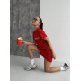 Туника-футболка Be Happy Красная в Leron - фото 5