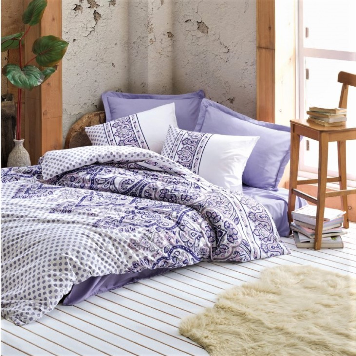 Cotton box постільна білизна євростандарт Bohem Vesta Lila в Leron - фото