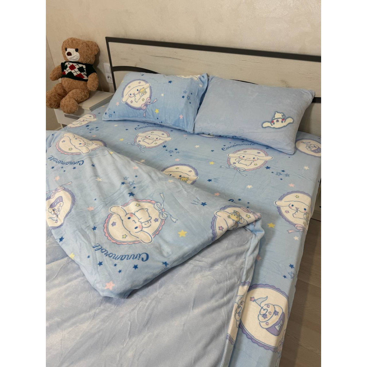 Полуторна постіль плюшева тепла велюр Щеня Cinnamoroll