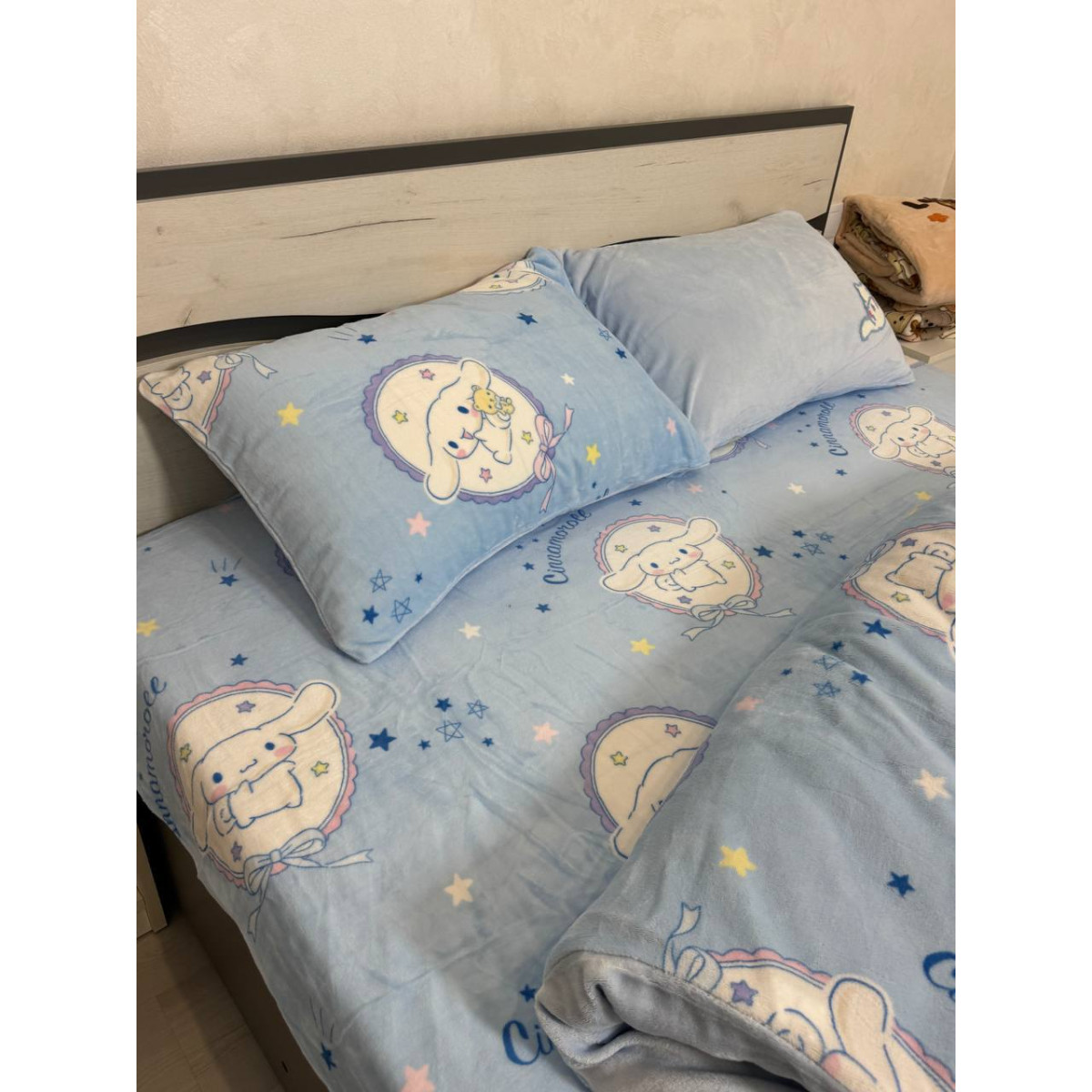 Полуторна постіль плюшева тепла велюр Щеня Cinnamoroll