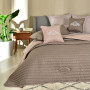 Стеганое покрывало 220x240 двустороннее Royal Серо-Бежевое в Leron - фото 0