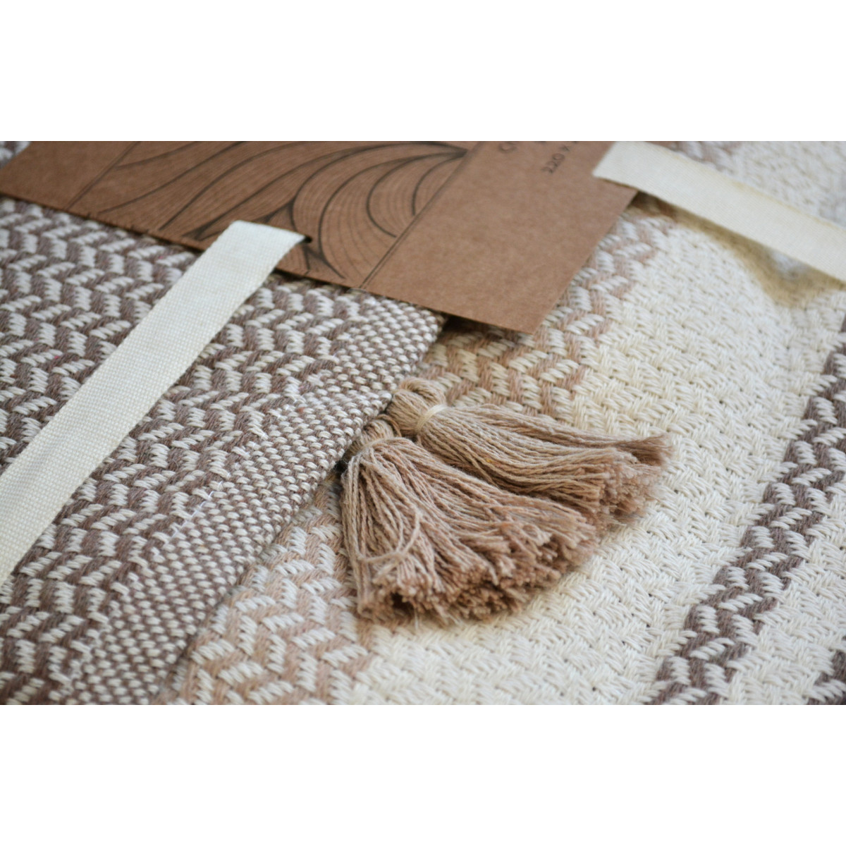 Турецкое покрывало 100% хлопок 220x240 Moss Basile Бежевое