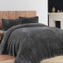 Покрывало мягкое на кровать Sense Темно-Серое 220x240 с наволочками 50х70 в Leron - фото 0