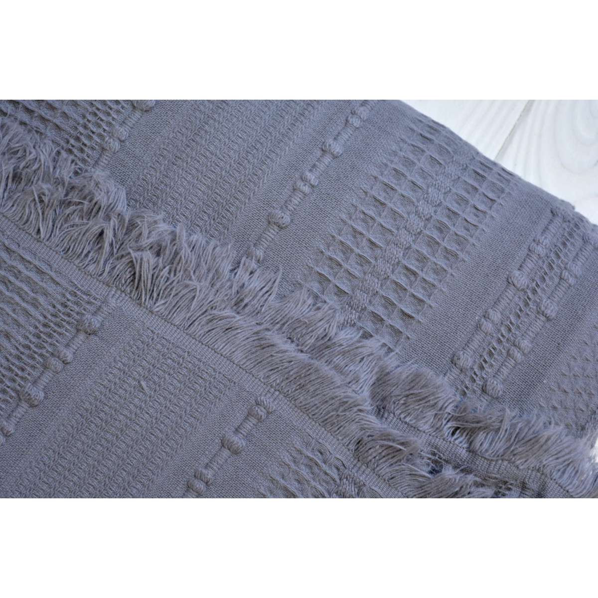 Вафельное покрывало пике 220x240 First Choice Sole Antrasit Турция