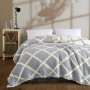 Турецкое покрывало на кровать муслиновое 230x250 Moss Ivory Gri в Leron - фото 0