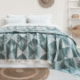 Покрывало для спальни муслин двустороннее зеленое Dolce Yesil 240x260 Турция в Leron - фото 0