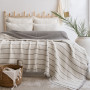 Двустороннее покрывало муслиновое евро 220x240 Sante Grey Турция в Leron - фото 0