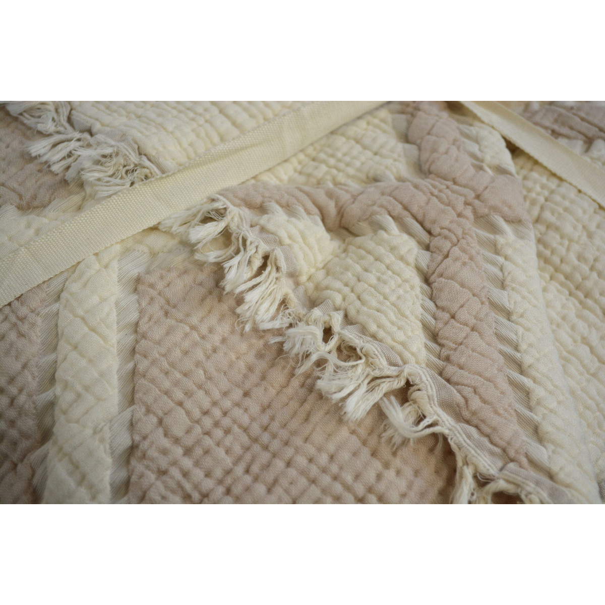 Муслиновое покрывало Турция двустороннее евро 230x250 Exclusive Ivory-Bej