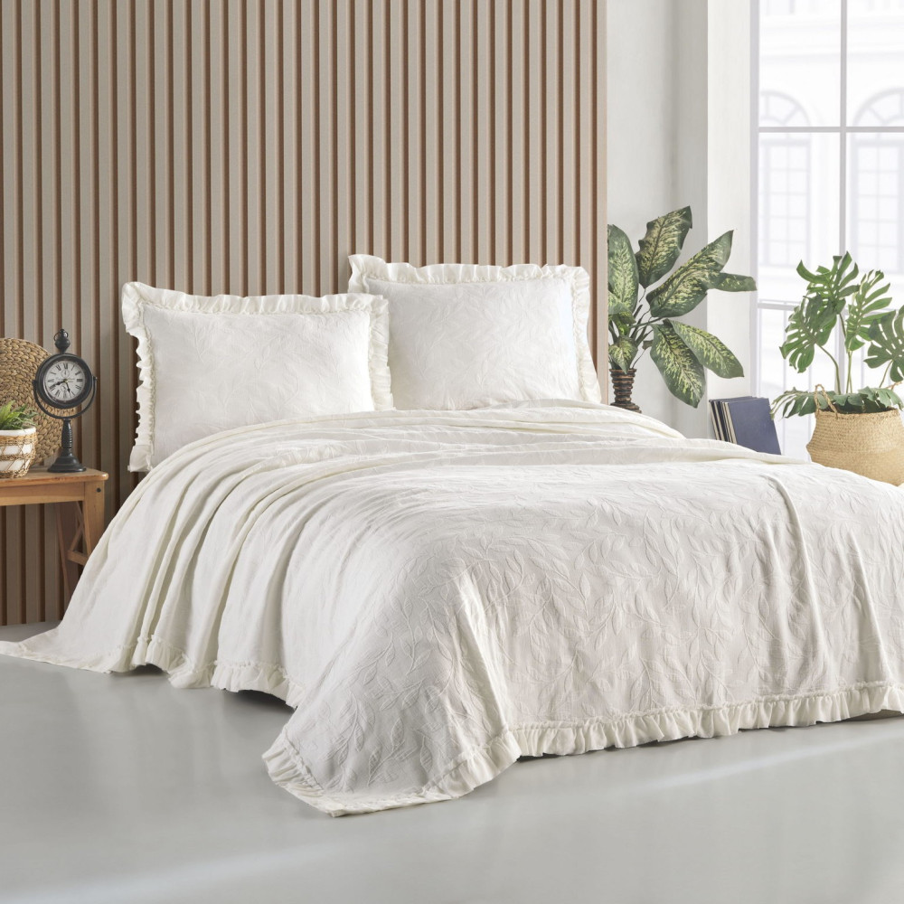 Покривало з мусліну з наволочками Ilda Krem 240x260 Туреччина