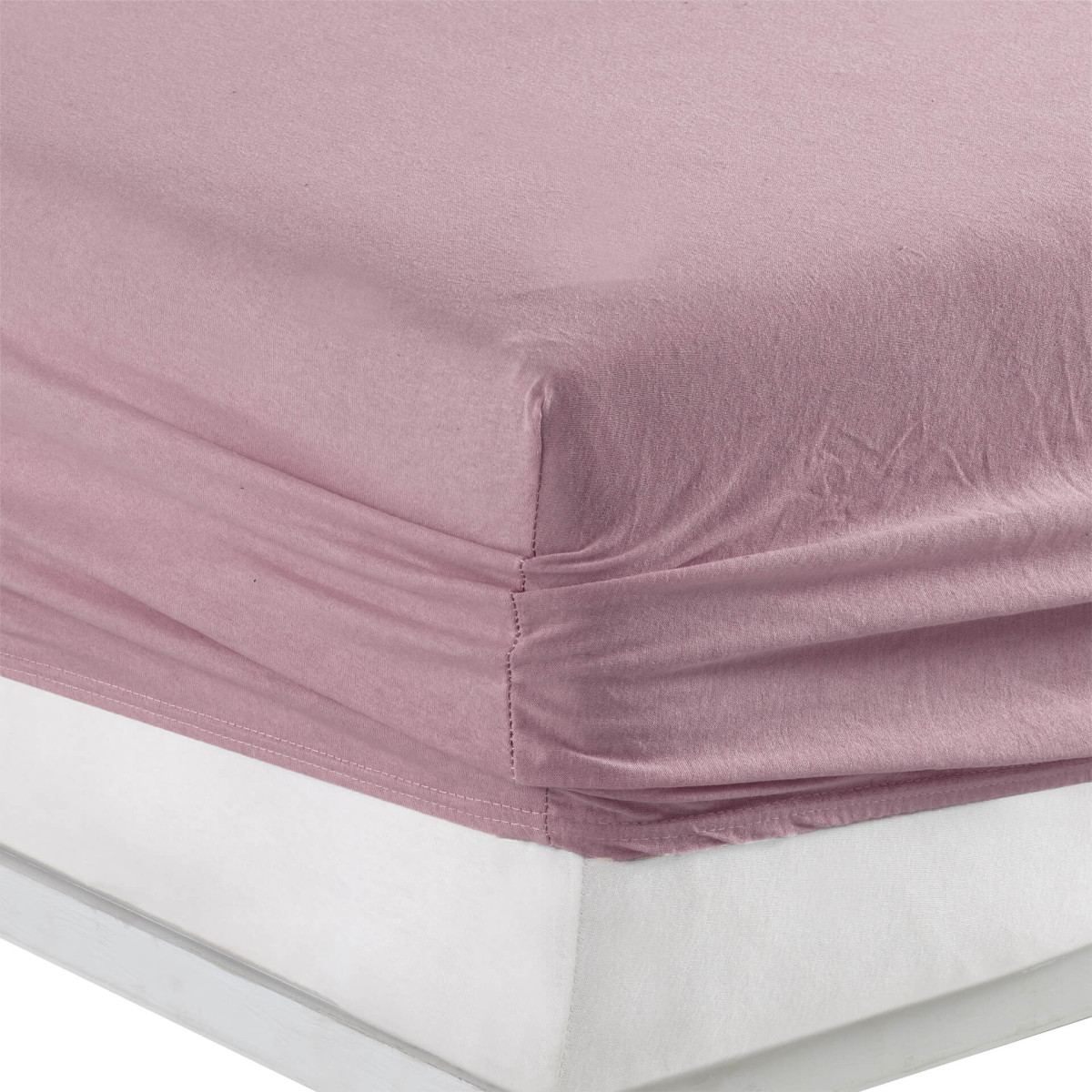 Простирадло на резинці на ліжко трикотаж люкс Рожеве Kayra Туреччина в Leron - фото