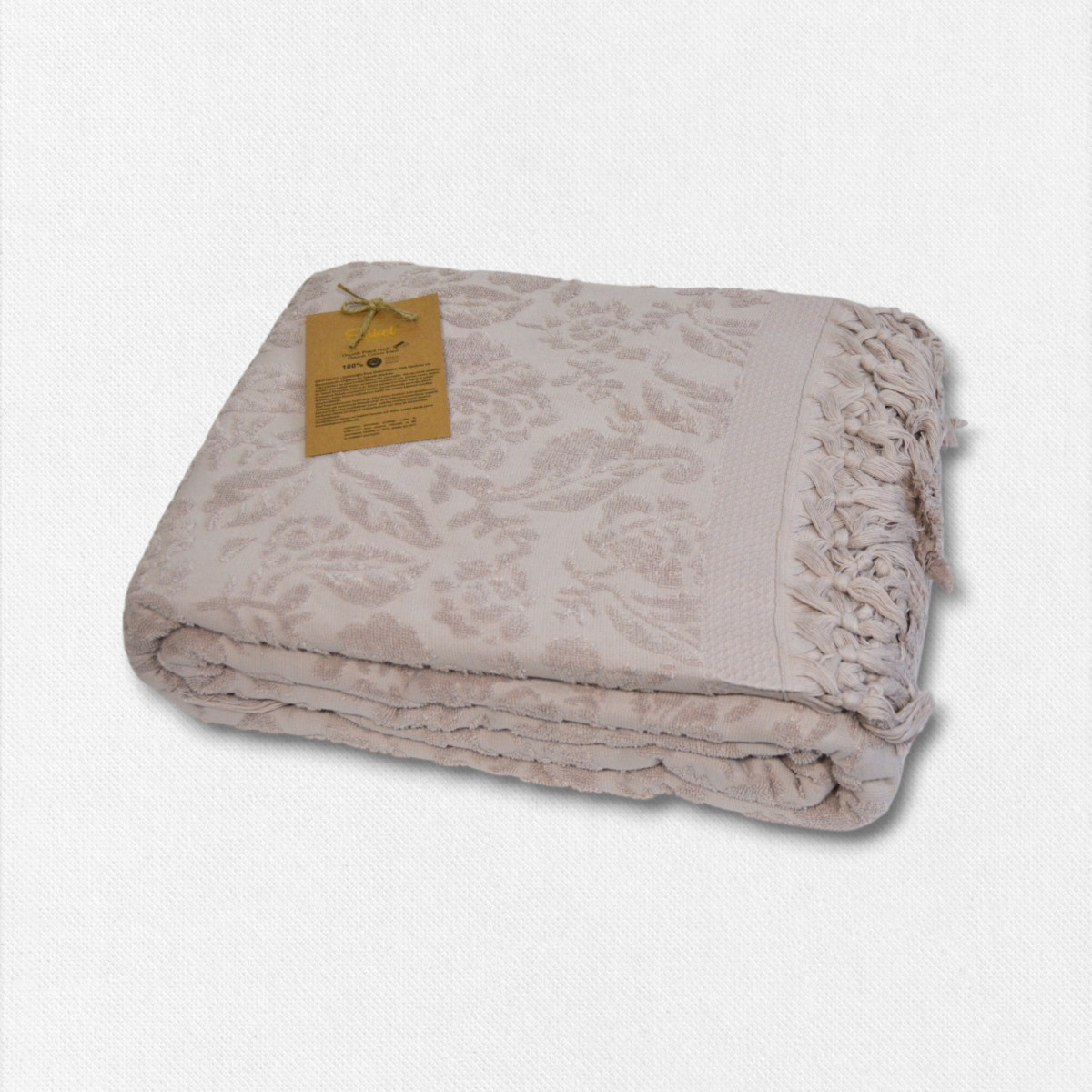 Махровое покрывало-простынь жаккардовая 200x220 Lilyum Lila Турция
