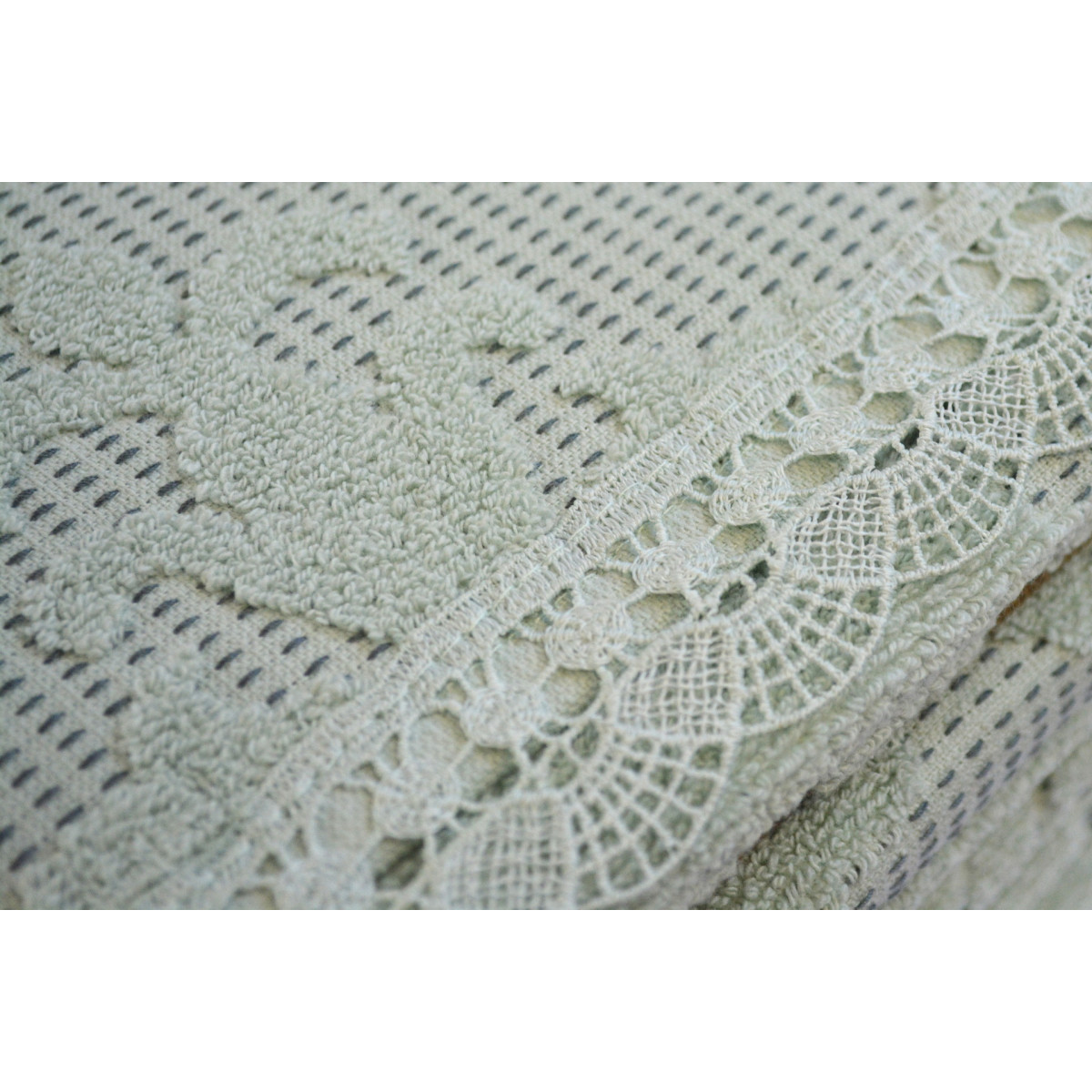 Махровая простынь-покрывало евро 220x240 Zeren Green Турция