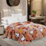Полуторный плед флисовый 150x200 Капибара и Гусь в Leron - фото 0