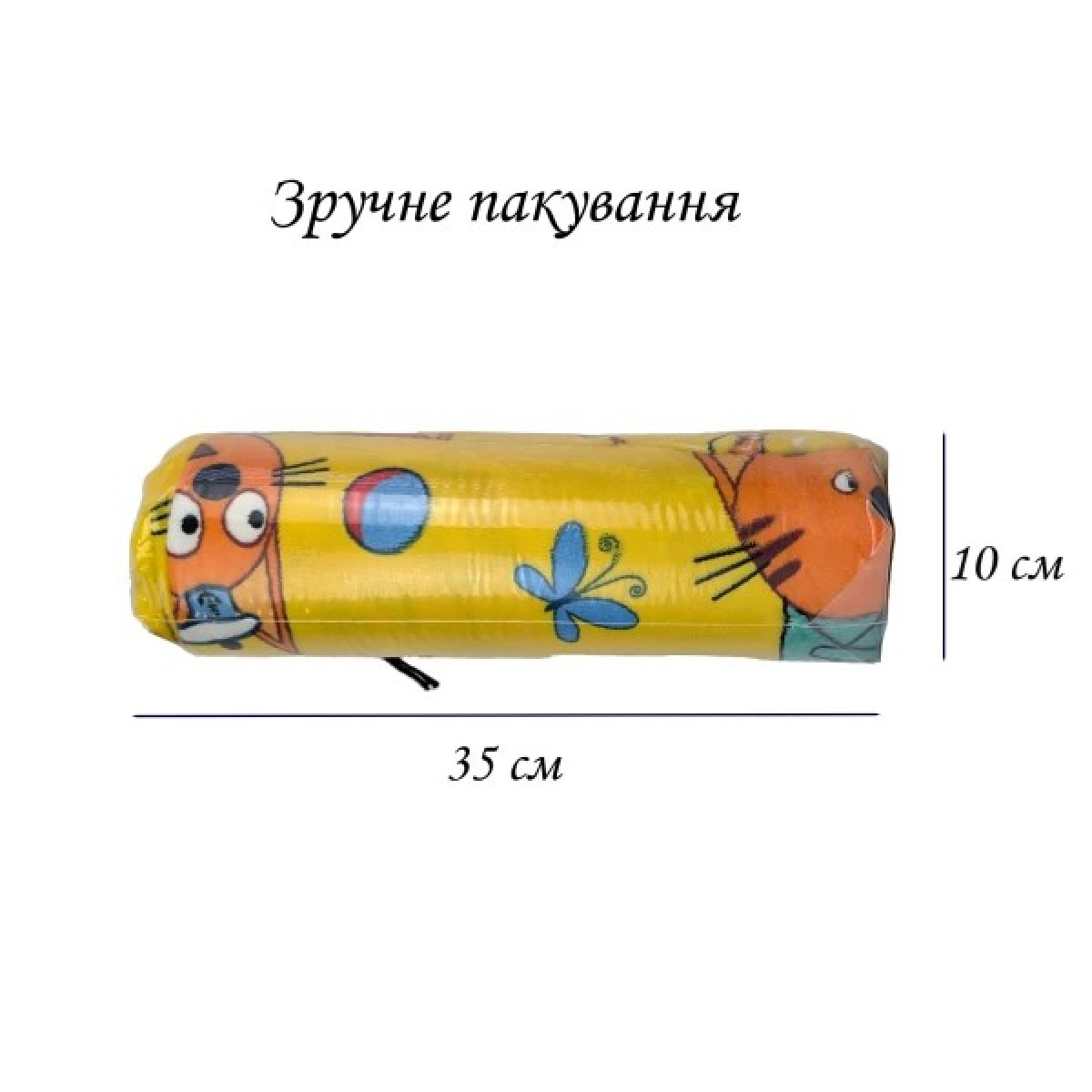 Пушистый плед флисовый 150x200 Коты на желтом