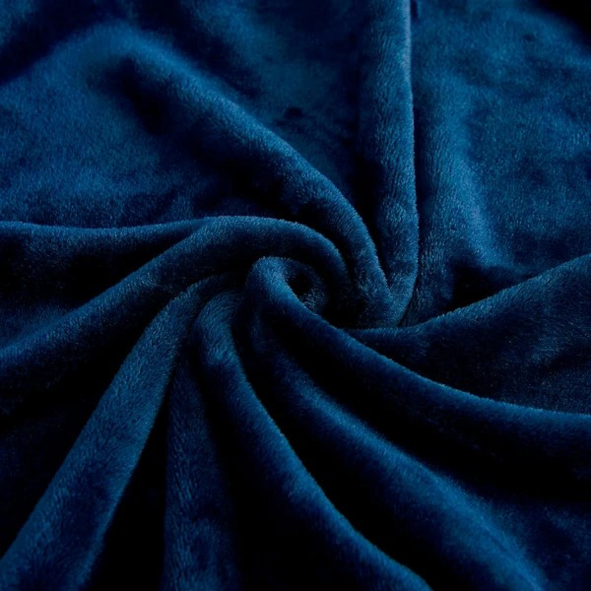 Синий плед мягкий с ворсом флисовый Blue Однотонный