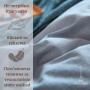 Постельное белье на евро кровать вареный хлопок Голубой+Серый в Leron - фото 4