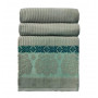 Евро простыня махровая 200x230 Олива HomeBrand в Leron - фото 0