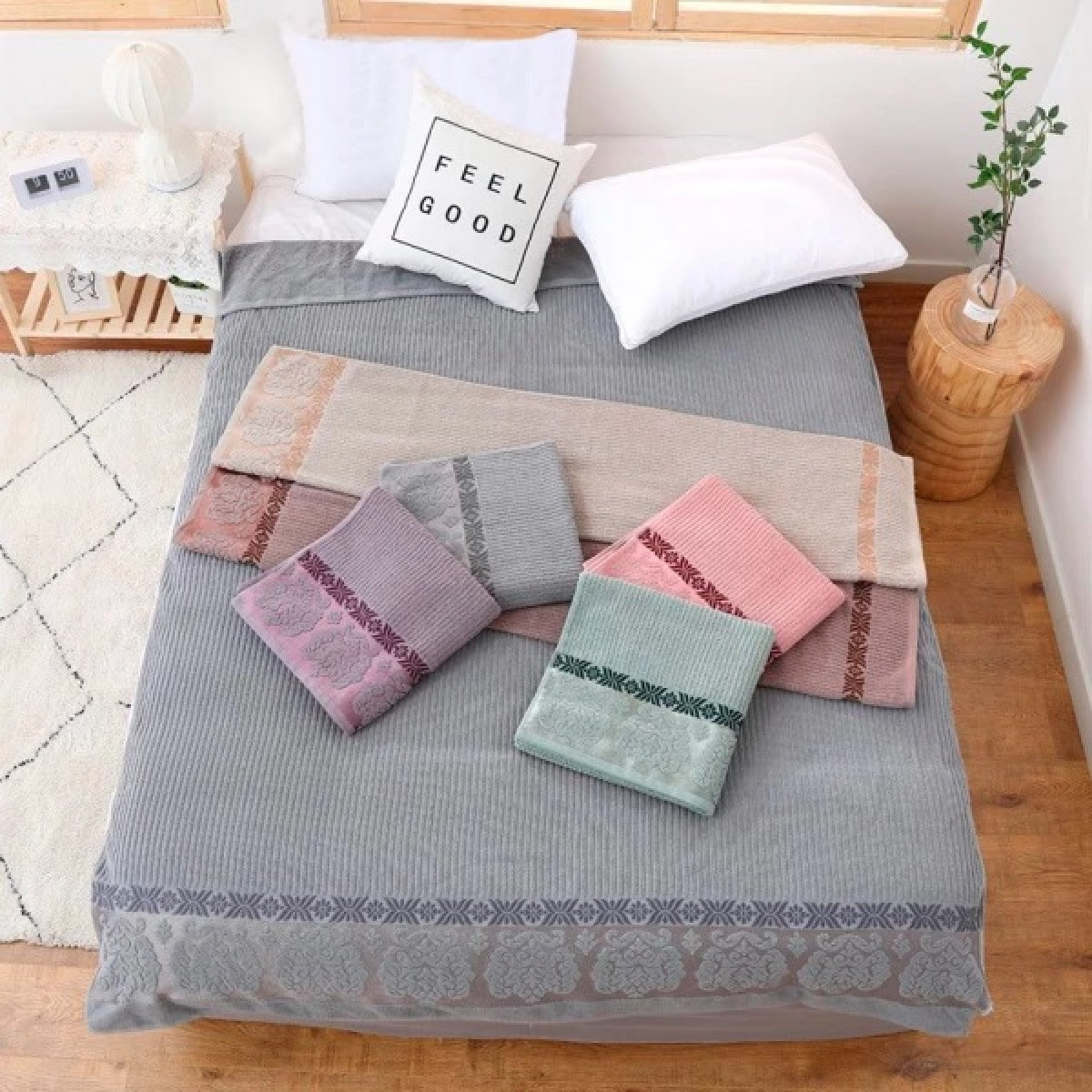 Евро простыня махровая 200x230 Олива HomeBrand