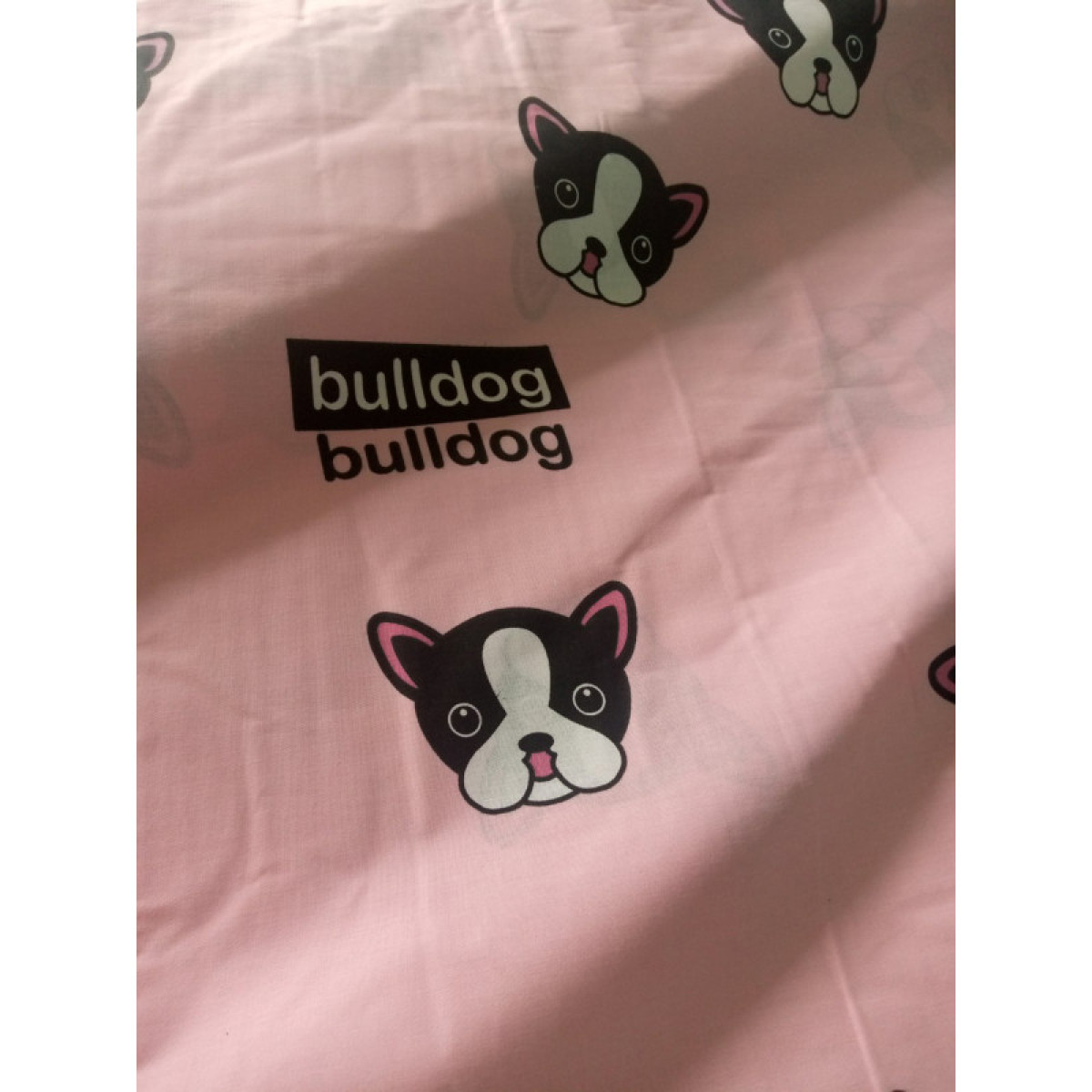 Білизна постільна бязь Собачки Бульдожки Pink