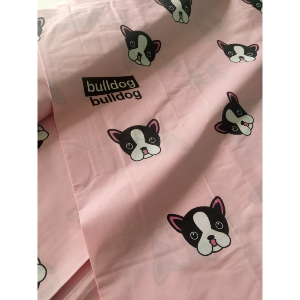 Білизна постільна бязь Собачки Бульдожки Pink