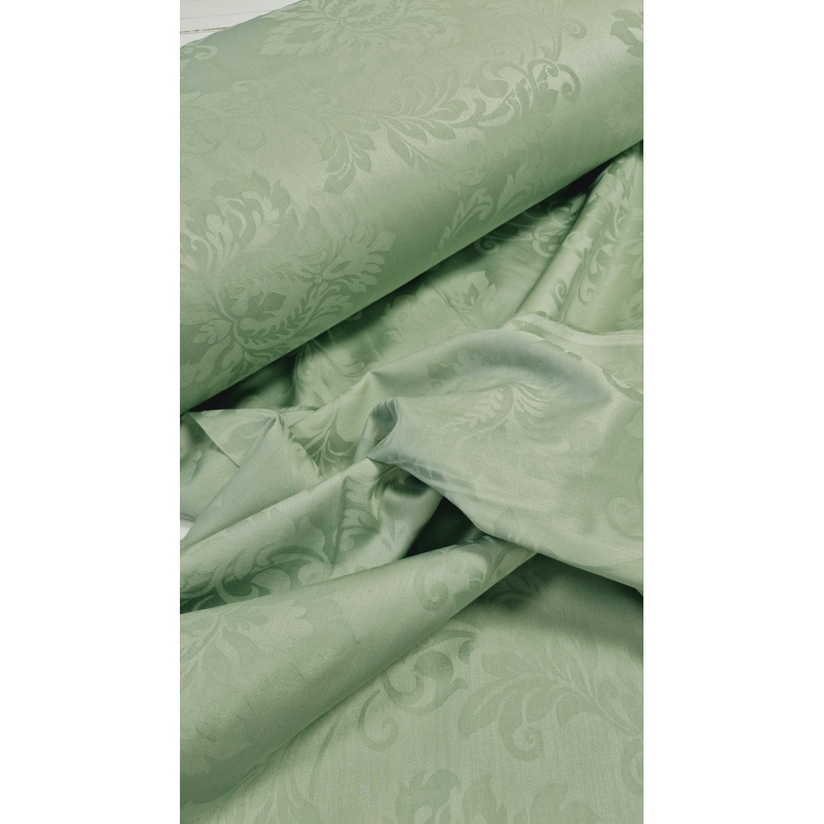 Комплект постільної білизни жаккард сатин Green Fog Damask