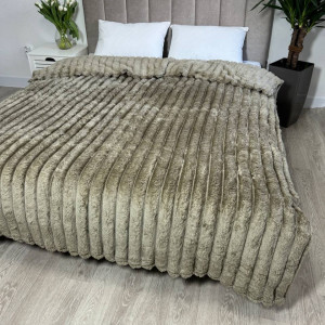 Красивый плед плюшевый Шарпей Royal Хаки 200x230