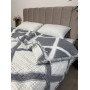 Хлопковое покрывало муслин двустороннее 200x230 Ромбик Графит в Leron - фото 3