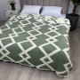Покрывало муслиновое двустороннее евро 200x230 Паула Зеленая в Leron - фото 0