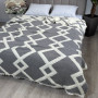 Покрывало на кровать евро двустороннее из муслина 200x230 Паула Серая в Leron - фото 0
