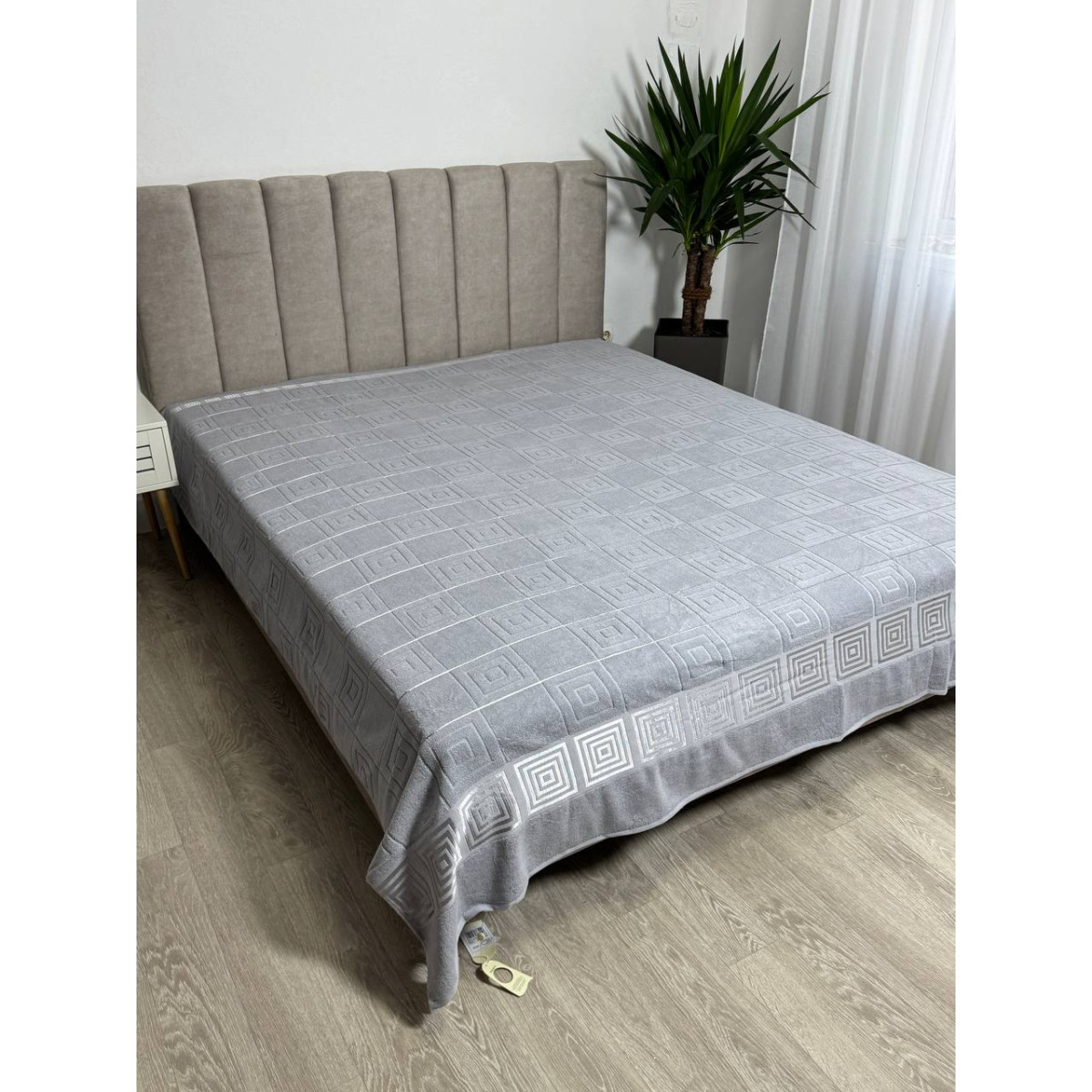 Простирадло махрове 100% бавовна 200x230 Квадрати