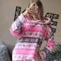 Теплая туника с капюшоном Розовый Олень в Leron - фото 13