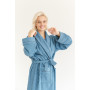 Женский халат махровый синий Nella Denim банный/домашний в Leron - фото 10