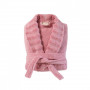 Красивый махровый халат женский Waves Pembe розовый в Leron - фото 1