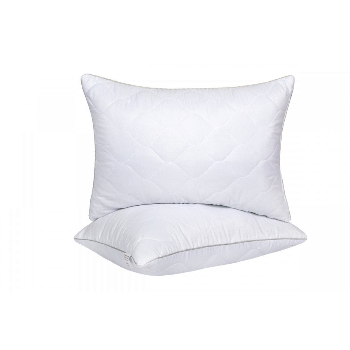 Белая подушка антиаллергенная Softness Iris стеганая в Leron - фото