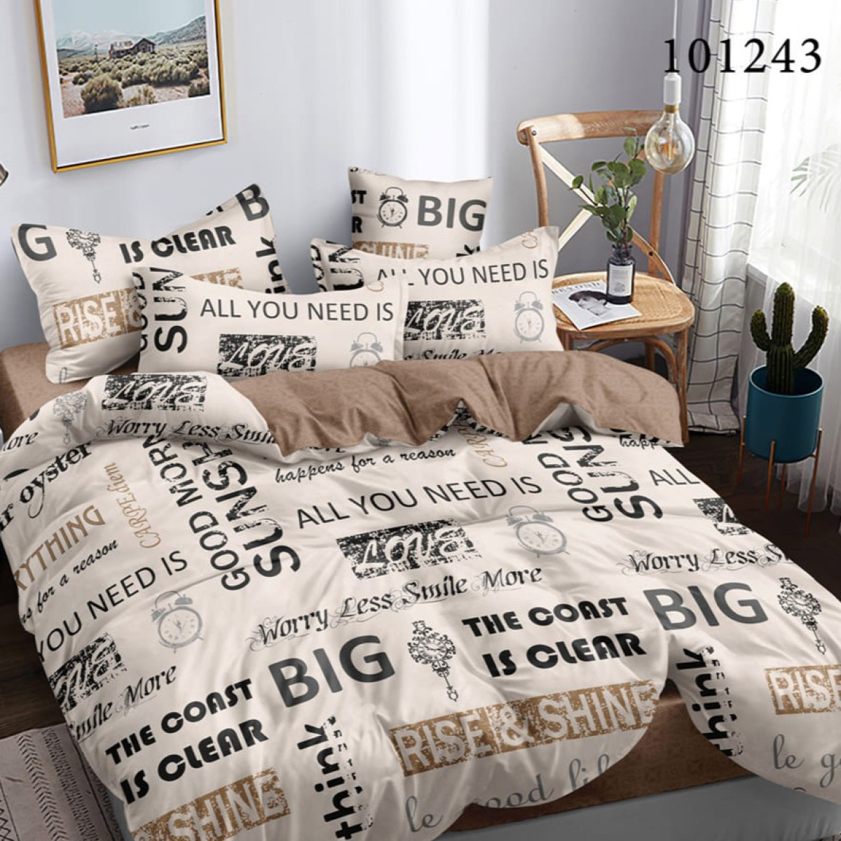 Бязевий комплект постільної білизни Андреа в Leron - фото