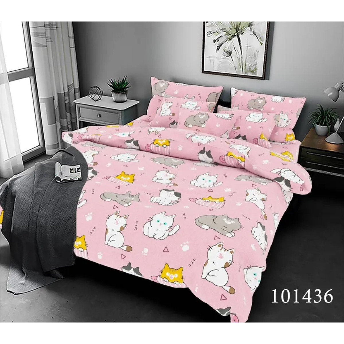 Постіль бязь Муркотики Pink