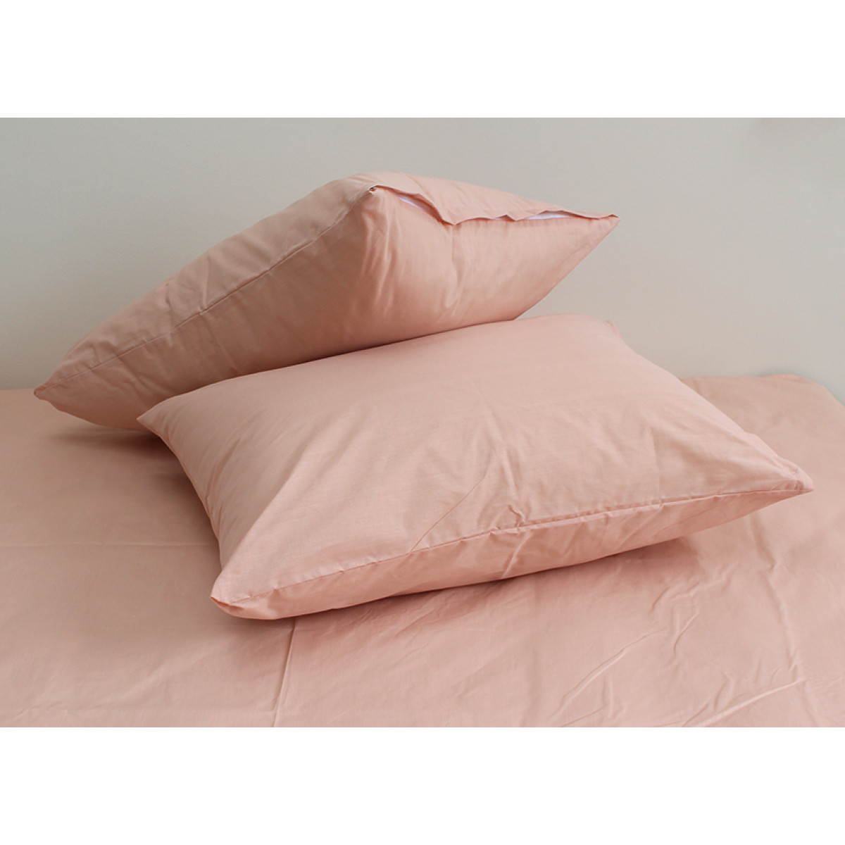 Однотонна рожева постіль ранфорс Pale Blush