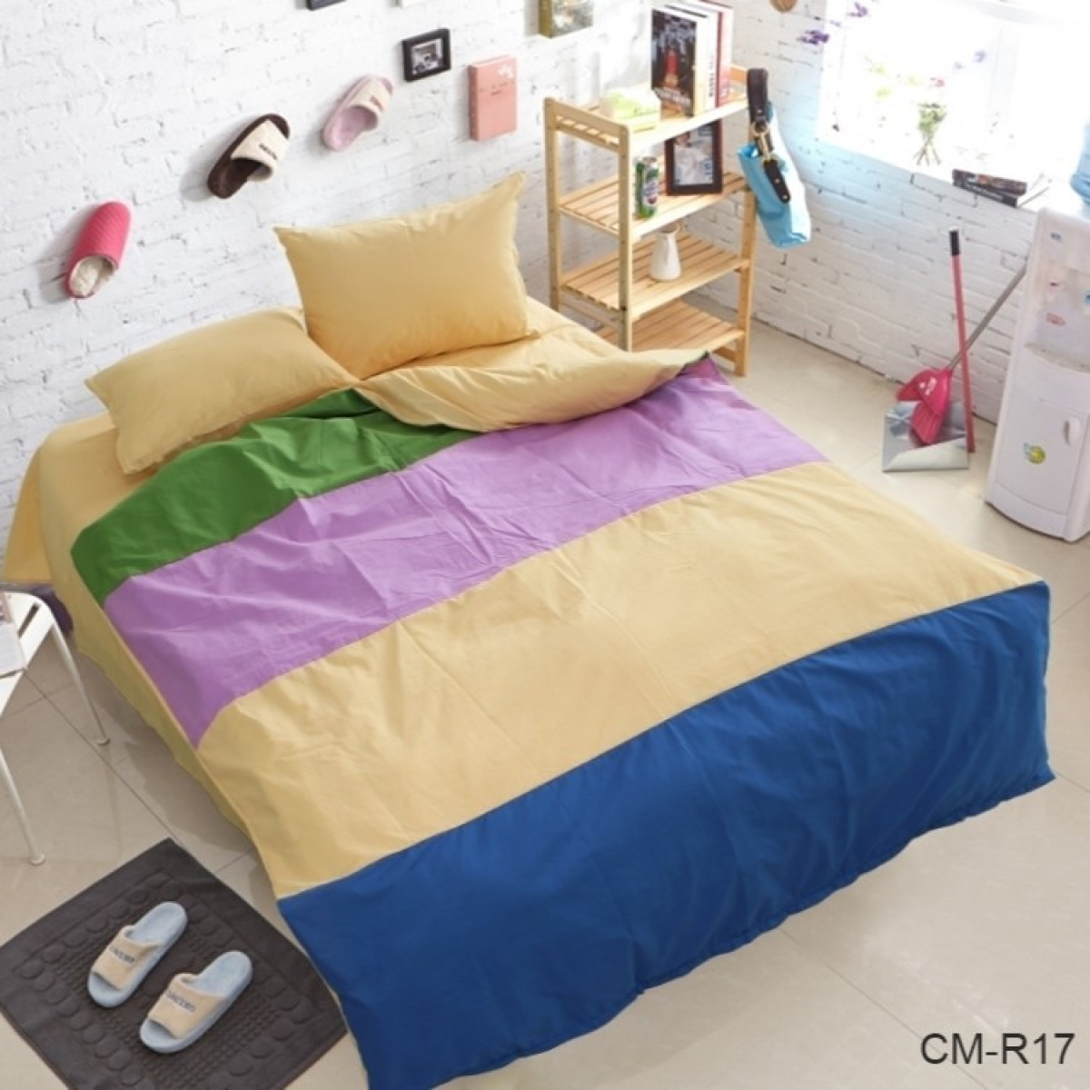 Двоспальний розмір постільної білизни ранфорс Color Mix Персик в Leron - фото