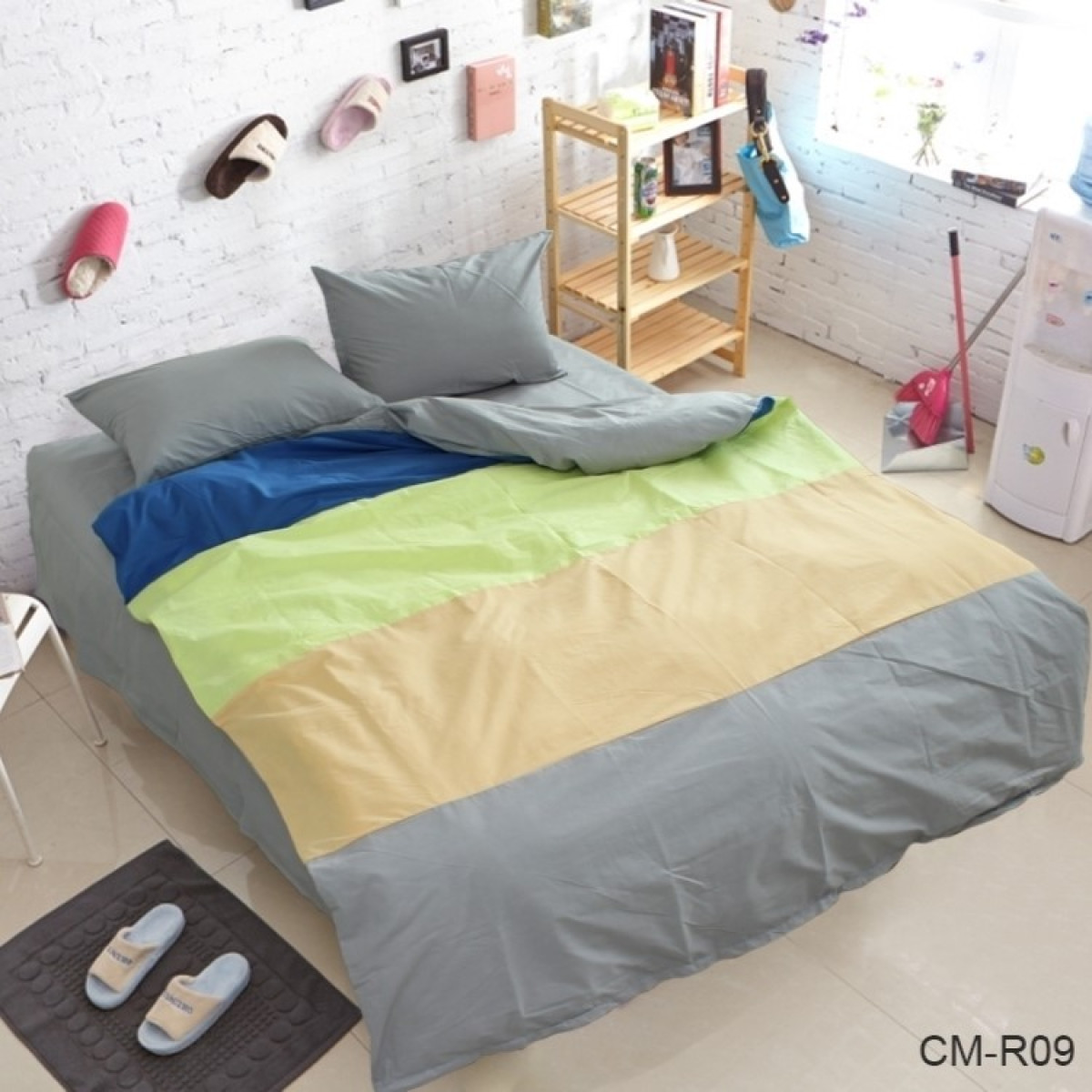 Постільна білизна двоспальна ранфорс Color Mix Сірий в Leron - фото