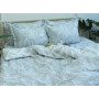 Постільний комплект ранфорс Листя Сірі з компаньйоном в Leron - фото 2